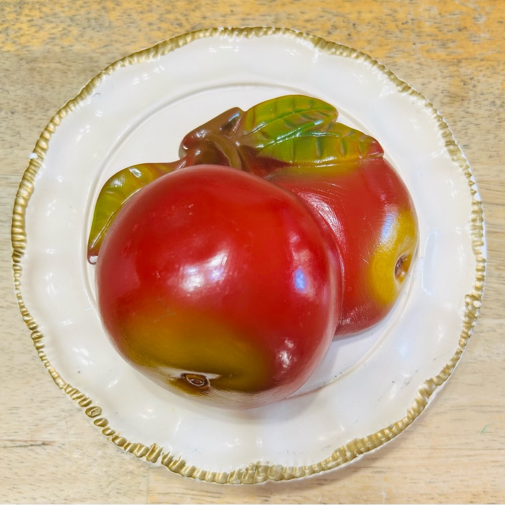Vintage chalk ware, apples.  Great condition, 1 lifetime owner.